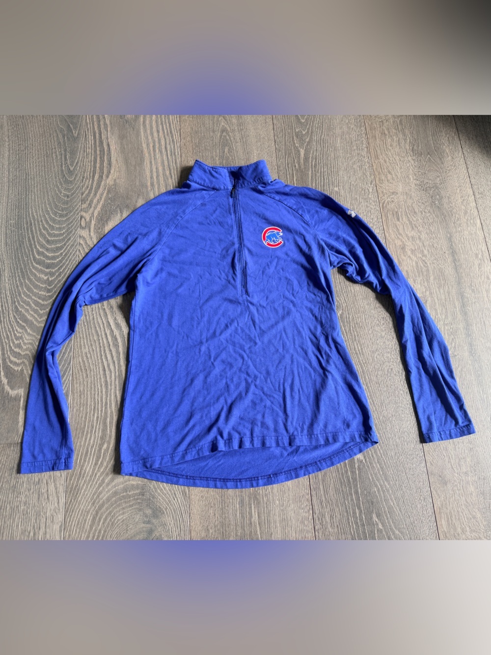Under Armour MLB Chicago Cubs 1/2 Zip Long Sleeve in Blue Size Small